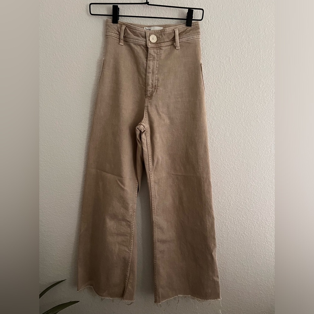 Zara Marine Straight Wide leg jeans sz US 0